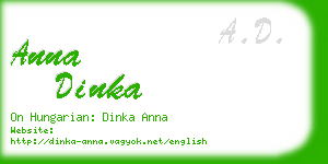 anna dinka business card